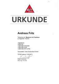 Messkurs mit Praktikum, Andreas Fritz
