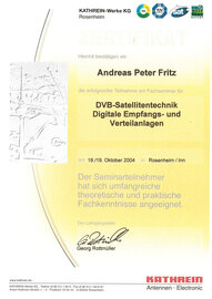 Fachseminar DVB-Satellitentechnik Digitale Empfangs- und Verteilanlagen, Andreas Fritz