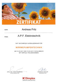 Dimplex Aufbauseminar für Wärmepumpentechnik, Andreas Fritz