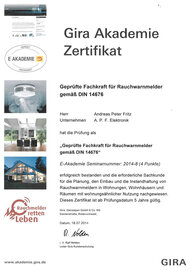 Geprüfte Fachkraft für Rauchwarnmelder gemäß DIN 14676, Andreas Fritz