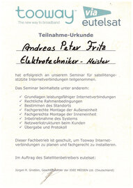 Seminar für satellitengestützte Internetverbindungen (Tooway Internetverbindungen), Andreas Fritz