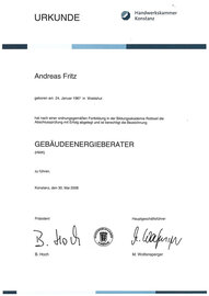 Gebäudeenergieberater (HWK), Andreas Fritz